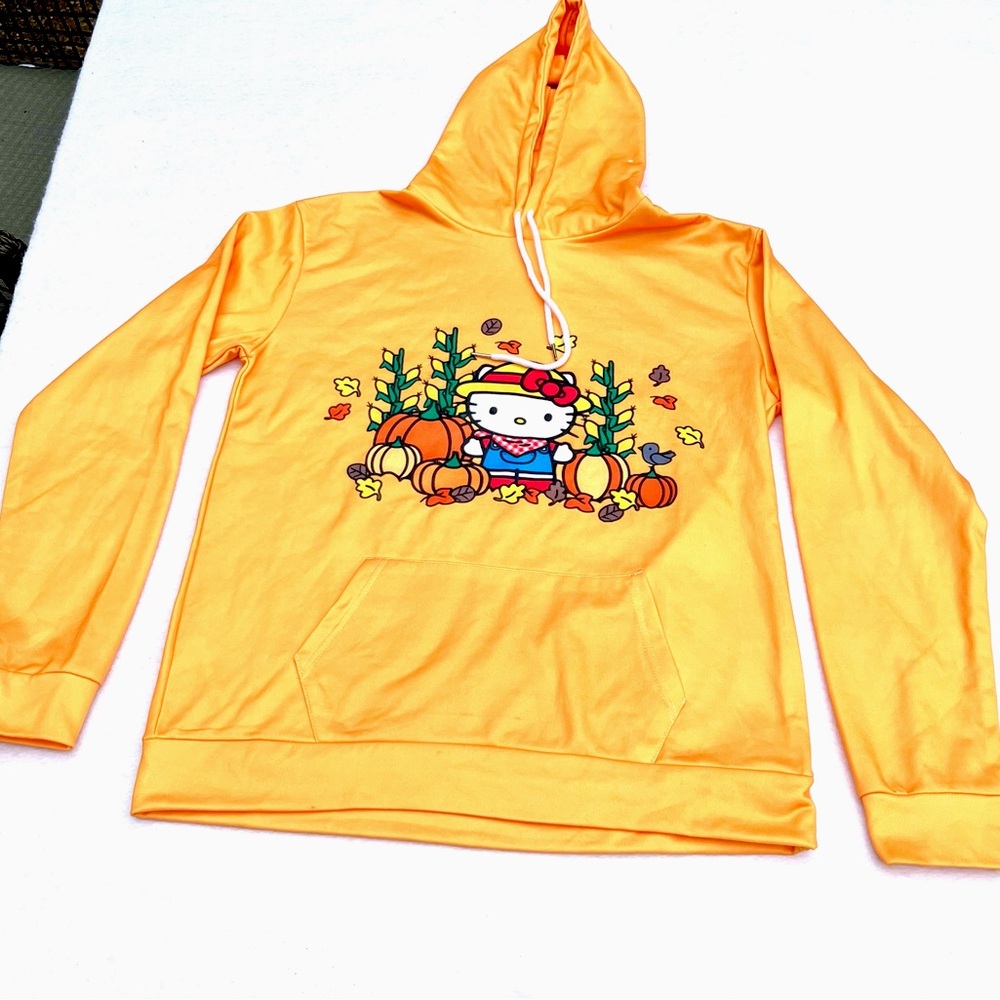 Hello Kitty Hoodie Pullover Cartoon Sweatshirt Size XL Globian
